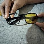 Dervin Yellow Lens Black Frame Driving Sunglasses for Men and Women ...