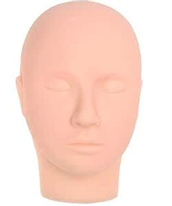 Silicone Mannequin Head,Pro Training Mannequin Flat Head Practice Make ...