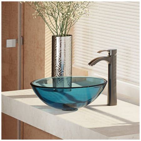 Rene R5-5001-CEL-R9-7006-ABR 16-1/2" Glass Vessel Bathroom | Build.com