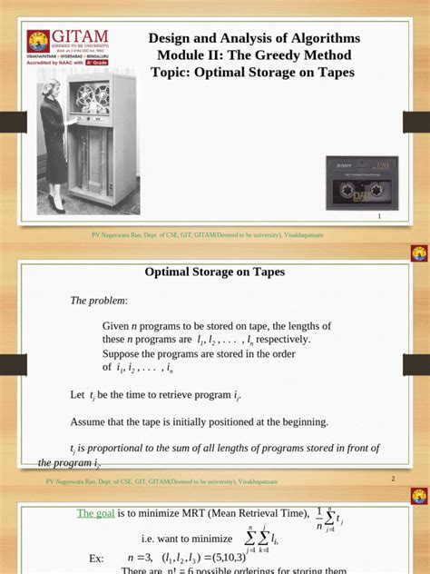 Image result for Algorithm for Optimal Storage On Tape