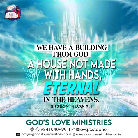 2 Corinthians 5:1 :: God's Love Ministries - Today's Promise