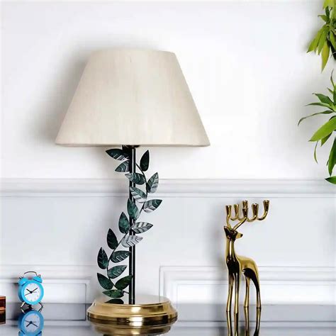 BELLIS Metal Table Lamp With Linen Shade – KAPOOR-E-ILLUMINATIONS ...