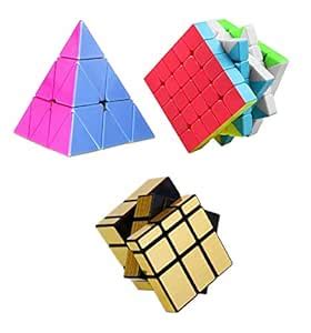 Toy Arena Cube Combo of 5x5x5 and Pyraminx Pyramid Triangle & Gold ...