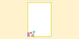 3D Shapes Page Borders