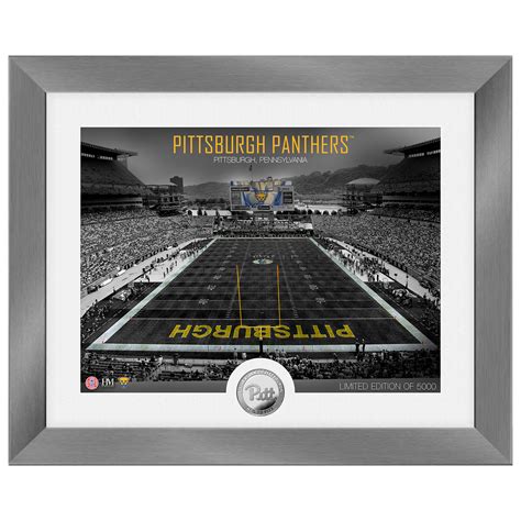 Highland Mint Pitt Panthers 13'' x 16'' Art Deco Silver Coin Photo Mint