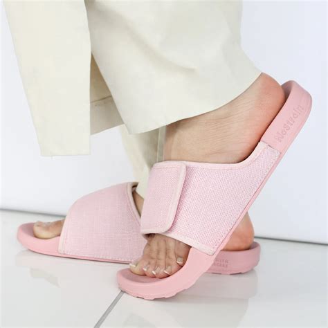 Women Linen Sugar Sliders - Pastel Pink