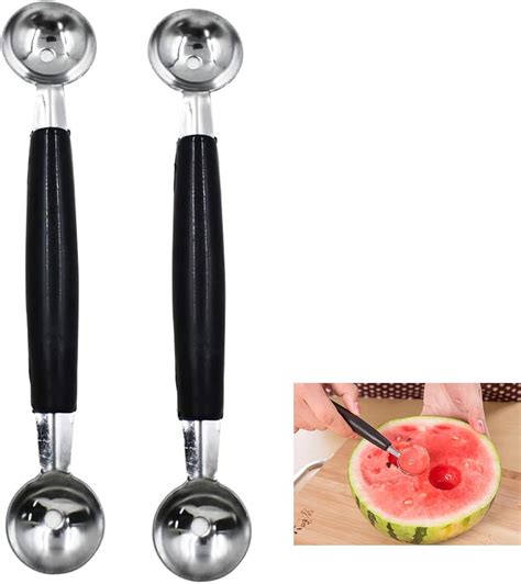 Amazon.com: 2 Pack Melon Baller Scoop,Stainless Steel Double Ended ...