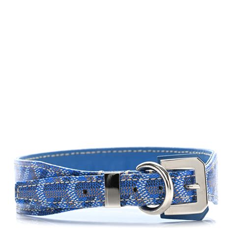 GOYARD Goyardine Dog Collar Sky Blue 865476 | FASHIONPHILE