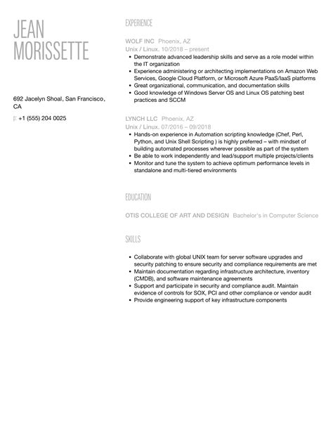 Image result for Unix Shell Scripting Model Resume