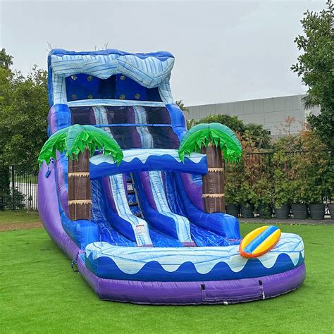 XJUMP Commercial Grade Outdoor Water Slide, Dual Lane Inflatable Bounce ...