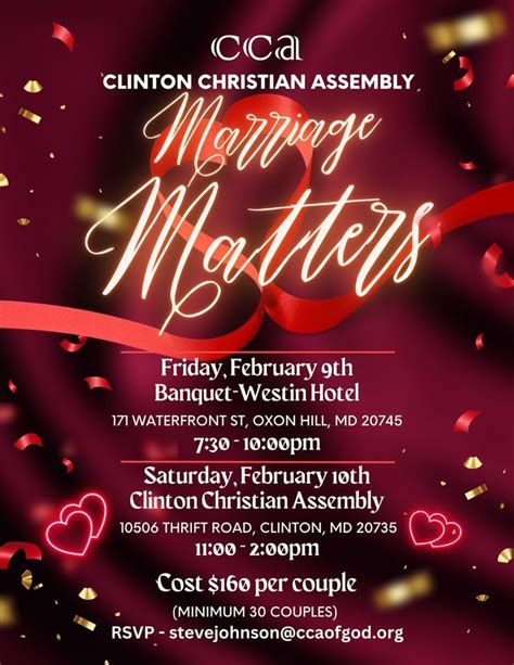 Marriage Matters Event, 171 Waterfront St, Oxon Hill, MD 20745-1138 ...
