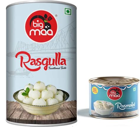 Big Maa Indian Milk Sweets Combo Set- Delicious Rasgulla & Traditional ...