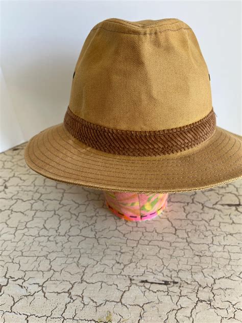 Vintage Stetson Hat Canvas Fedora Men's Work Hat - Etsy