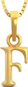 Joyalukkas Alphabetic Collection Gold Pendant Letter 'F' 22kt Yellow ...