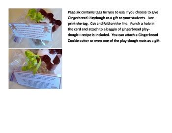 Gingerbread Playdough Mats and Poem Gift Tag | TPT