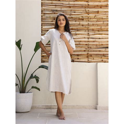 Buy SAY Pure Cotton Midi Nightdress Online
