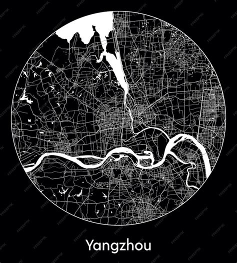 Premium Vector | City Map Asia China Yangzhou vector illustration