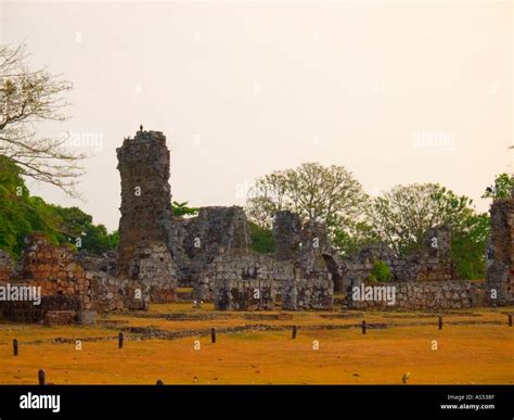 Panama Viejo Cathedral Tower Ruins Stock Photo - Alamy