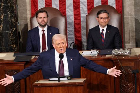 Trump lauds aggressive start to term in speech to Congress, draws ...