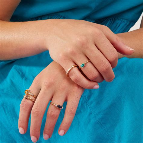 Buy Pack of 5 Medium Sparkle Gem Rings Online-Accessorize India ...