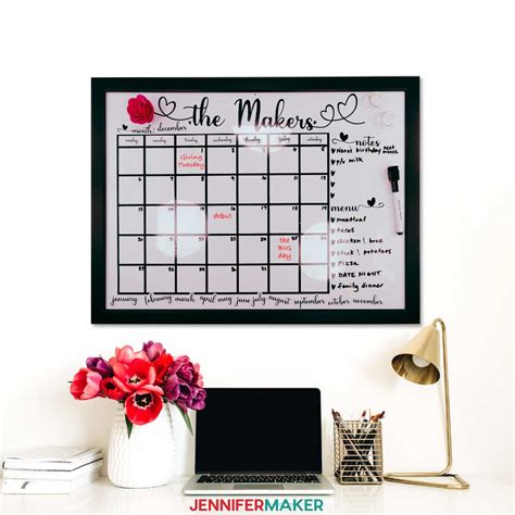 Personalized Whiteboard Calendar - Printable Word Searches