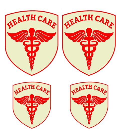 Health Care Logo Sticker Pack of 4 (4 & 5 inch) | Health Care Stickers ...