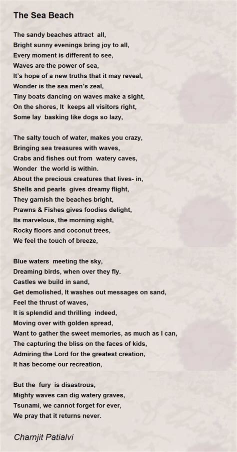 Poems About The Beach Sea Portrait Of New England: A Literary Magazine