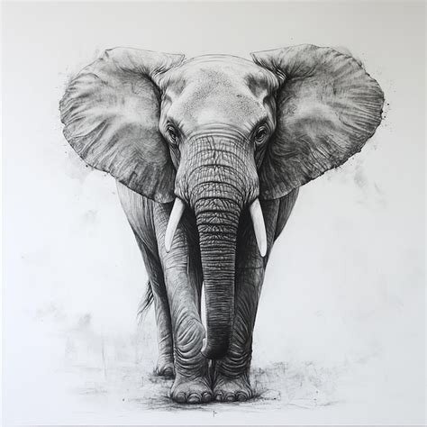 A drawing of an elephant with the words elephant on it | Premium AI ...