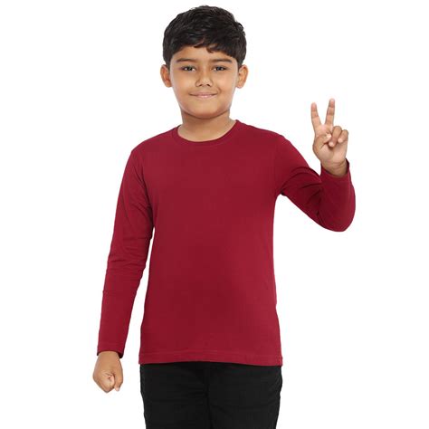 Boys Fullsleeve Plain t-shirts | Kids Plain Full sleeve T-shirts ...