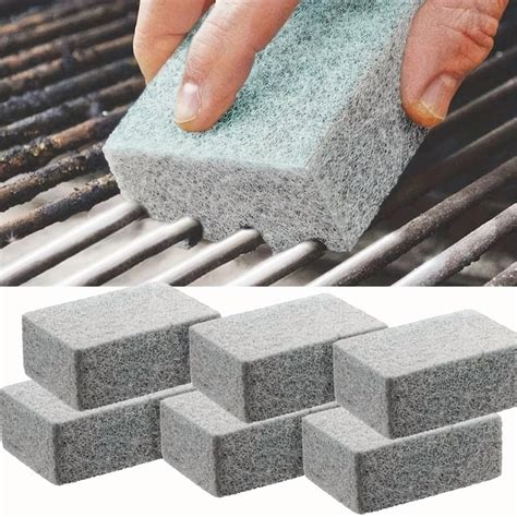 6-Pack BBQ Grill Cleaning Bricks - Heavy-Duty Pumice Stones for Safe ...
