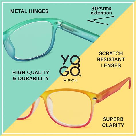 Buy Yogo Vision Blue Light Reading Glasses for Men and Women Two Tone ...