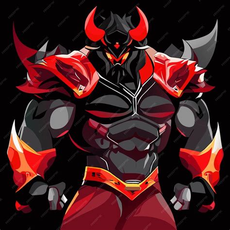 Demon concept art in flat design | Premium AI-generated vector