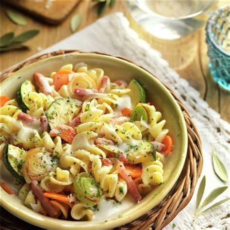 Espirales con verduras