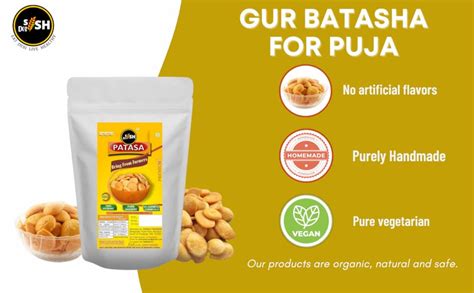 Sish Desi 400g Pure Bengali Lal Gur Batasha | Fresh Sugar & Jaggery ...