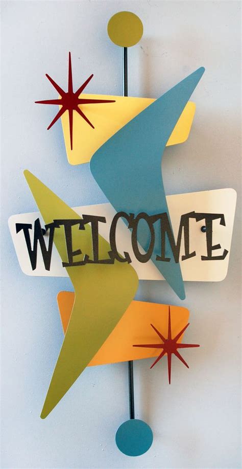 Atomic Wreath Alternative | Mid century modern wall decor, Mid century ...