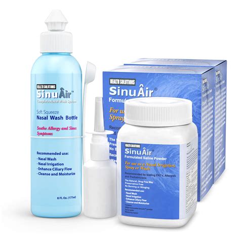 Buy SINUÂIR SinuAir 3-Piece Nasal Irrigation Bundle - 2-Pack Powdered ...