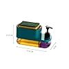 MARKWELL Plastic 3 in 1 Dish Soap Liquid Pump Dispenser Sponge Holder ...