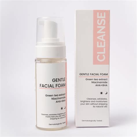 Dr G Gentle Facial Foam Face cleanser: Green Tea and AHA Infused ...