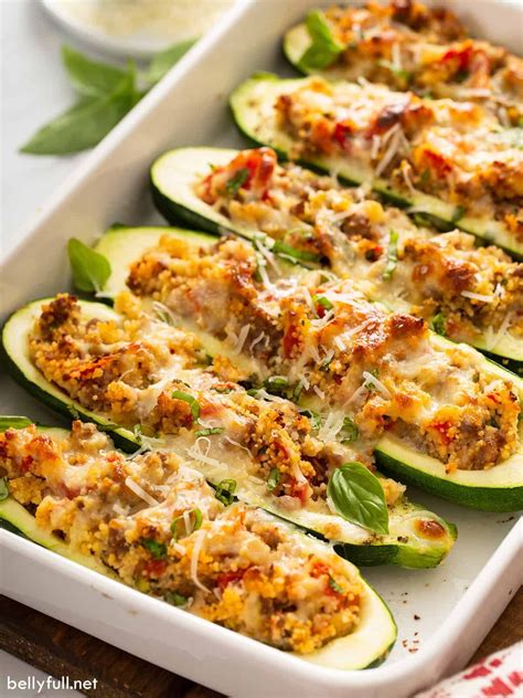 Stuffed zucchini boats – Artofit