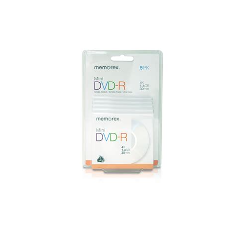 Memorex 30 min./1.4 GB Mini DVD-R (5-Pack) - Buy Memorex 30 min./1.4 GB ...