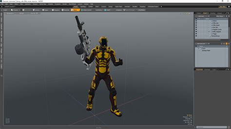 3D Futuristic Armored Cyborg with Rifle | 3D Molier International