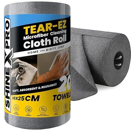 ShineXPro Microfiber Cleaning Cloth Roll, 20Pcs, 4000 Times Washable ...