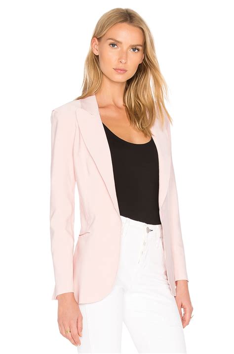 Norma Kamali Single Breasted Jacket in Blush | REVOLVE