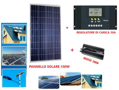 Impianto Solare Autonomo Kit Fotovoltaico 1KW Con Batteria | Inverter 2000W | Pannelli Solari 100W | Per Camper, Barche, Case Isolate Pannello Fotovoltaico - Foto 9