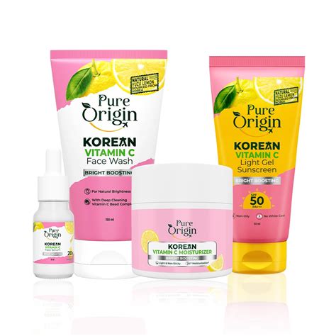 Pure Origin Korean Bright Boosting Face Combo | Face Wash With ...