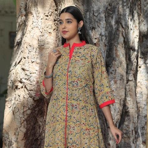 Kalamkari Kurtas & Kurtis - Buy Kalamkari Print Cotton Kurta For Women ...