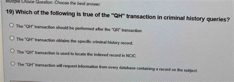 Solved: Choose the best answer. 19) Which of the following is true of ...