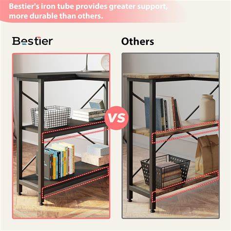 Buy Bestier L Shaped Desk Small Corner Desk with Shelves 120CM ...