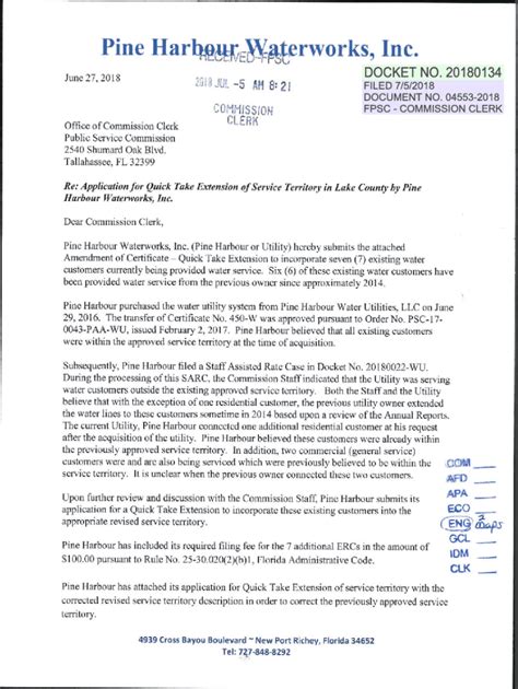 Fillable Online CONSUMMATING ORDER BY THE COMMISSION - psc.state.fl.us ...