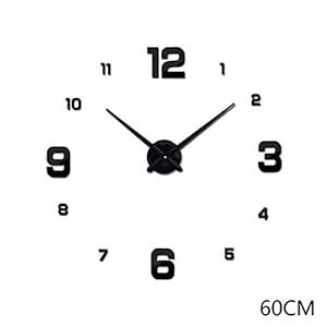 Buy Maniok1 DIY Practical Electronic Wall Hanging Clock Wall Sticker ...